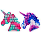 Игрушка Pop it ПопИт антистресс 14*15см Единорог Мрамор разноцветный 121203