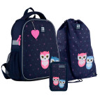 Школьный набор: рюкзак+пенал+сумка д/обуви Kite Lovely Owls SET_K21-555S-4