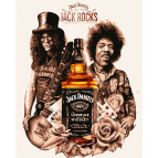 Картина раскраска по  номерам на холсте - 40*50см Никитошка GX40101 Jack Daniel's