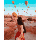 Картина раскраска по  номерам на холсте - 40*50см Никитошка GX40111 Следуй за мной, Каппадокия