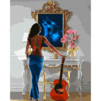 Картина раскраска по  номерам на холсте - 40*50см Никитошка GX40124 В окружении искусства