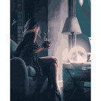 Картина раскраска по  номерам на холсте - 40*50см Никитошка GX40125 Вечернее чаепитие