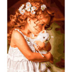 Картина раскраска по номерам на холсте - 40*50см Никитошка GX40155 Любимый котенок