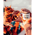 Картина раскраска по номерам на холсте - 40*50см Никитошка GX40186 Милое знакомство