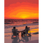 Картина раскраска по  номерам на холсте - 40*50см Никитошка GX40225 Свидание на закате