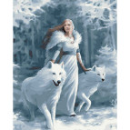 Картина раскраска по  номерам на холсте - 40*50см Никитошка GX40233 Снежная королева