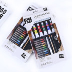 Краски масляные Art Nation набор 6цв. по 12мл, кисть, карандаш, ластик, точилка, мастихин + 12цв. масл. мел. NAO1224