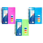 Блокнот на спирали А6 120л. пластиковая обложка 4 раздела A-Plus A-6057