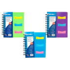 Блокнот на спирали А6 120л. пластиковая обложка 4 раздела A-Plus A-6059