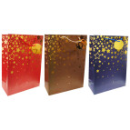Пакет подарочный бумажный 30*41,5*12см Звезды ZD-205-L