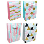 Пакет подарочный бумажный 31*40*12см Полоски 097-L