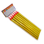 Свечи-набор для торта Josef Otten 6 свечей Холодный фонтан Золото 25см DSCN1227-25G