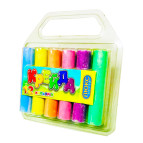 Мелки цветные 12шт Люксколор круглые Чемоданчик Ч-12