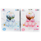 Шарик воздушный ZYBalloon набор 6шт разного размера, ассорти 1212-11