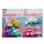 Ластик-резинка 3D Eraser набор 4шт Girl Единорг микс №8379