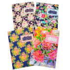 Блокнот А6 40л. 4profiplan Golden Flowers в ассортименте, мягкий переплет 903***