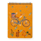 Блокнот на спирали А5 70л. Kirisketch эко крафт-картон 2мм Велосипед 11112