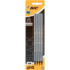 Карандаш графитный BIC Evolution Black HB без ластика 4 шт блистер 896016
