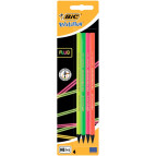 Карандаш графитный BIC Evolution Fluo HB без ластика, 4 шт блистер 940758
