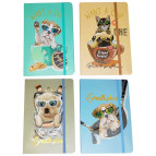 Блокнот А5 80л. Лидер Dog с резинкой 1814-1