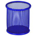 Стакан для ручек Металл Сетка №1 Синий Д85мм