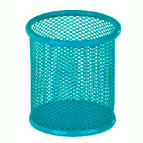 Стакан для ручек Металл Сетка №1 Бирюзовый Д85мм