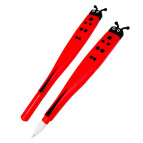 Ручка гелевая с насадкой Божья коровка, синяя №3030