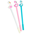 Ручка гелевая с насадкой Фламинго ассорти, синяя №5178