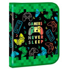 Папка для тетрадей B5 Kidis картонная на молнии 14055 Games never sleep
