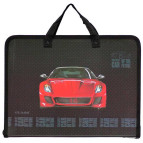 Папка-портфель 25,5*35см Class пластик на молнии 5633-21C Red Car