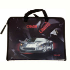 Папка-портфель 25,5*35см Class пластик на молнии 5634-21C Crash Car