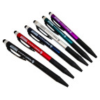 Ручка шариковая Vinson Scholar 901 автомат. c стилусом, пишет синим 0,5мм корпус ассорти WS-901