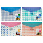 Папка-конверт А4 с кнопкой с принтом Лидер 2201-054