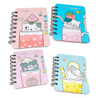 Блокнот на спирали 9*12см 52л. 3 разддела Кошечки 86k-1470