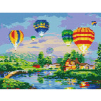 Алмазная живопись мозаика по номерам на холсте 30*40см Никитошка EJ259 Воздушные шары