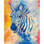 Алмазная живопись мозаика  по номерам на холсте 30*40см Никитошка EJ1101 Яркая зебра