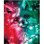 Алмазная живопись мозаика по номерам на холсте 30*40см Никитошка EJ1193 Праздничная лиса