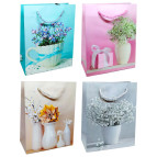 Пакет подарочный бумажный 33*25,5*12,5см SD-335-M Нежность в ассортименте