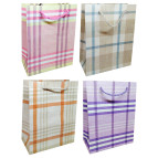 Пакет подарочный бумажный 24,5*19,5*9,5см SD-327-S Клетка в ассортименте
