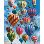 Алмазная живопись мозаика по номерам на холсте - 40*50см Идейка АМО7010 Воздушные шары