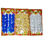 Украшение новогоднее Бантик, набор 12шт по 5см, ассорти 222