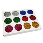 Блестки набор Лидер 6 цв. 12 шт. в пластиковом футляре №988-12В