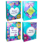 Пакет подарочный бумажный Flowers 26*32*10см №2218M