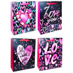 Пакет подарочный бумажный Flowers 26*32*10см №9899L