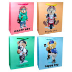 Пакет подарочный бумажный Flowers 26*32*10см №WP187