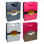 Пакет подарочный бумажный Flowers 18*23*9см №9719M