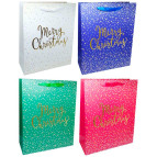 Пакет подарочный бумажный Flowers 30*40*12см №XXGT09 Новогодний