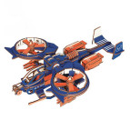 Деревянная сборная 3D модель WoodCraft Вертолет-1 (29*24*9см) HG-A041