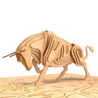 Деревянная сборная 3D модель WoodCraft Телец (21,2*5,7*9см) G-M002
