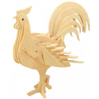 Деревянная сборная 3D модель WoodCraft Петух (16*7,5*14,5см) G-M010